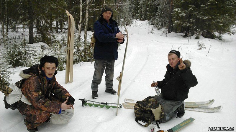 На рыбалке. Чурга. 21.03.2015 года